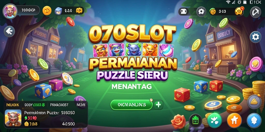 Screenshot gameplay 070SLOT yang menampilkan tantangan puzzle yang seru.