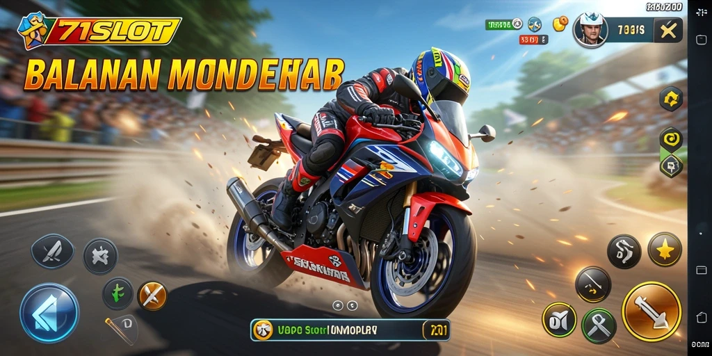 Gameplay 171SLOT yang seru dalam balapan motor.