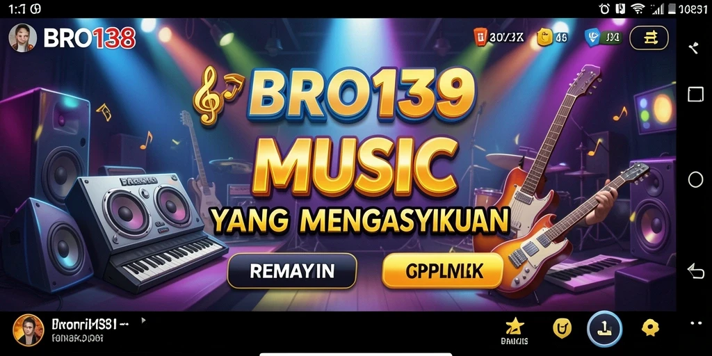 Tampilan menarik dari gameplay <strong>BRO138</strong> saat memainkan alat musik.