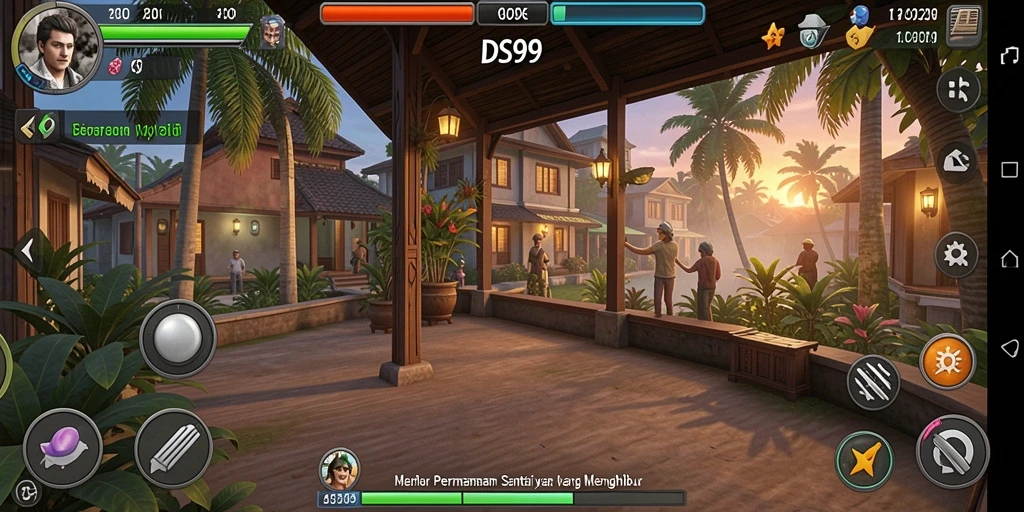 Screenshot DS99 menampilkan aksi seru dalam gameplay yang santai.