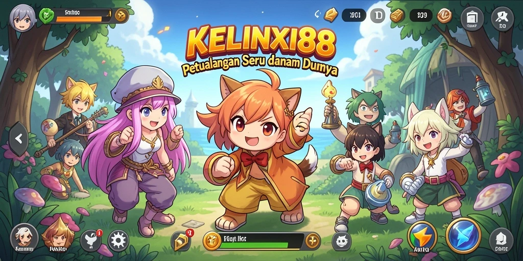Gameplay menarik KELINCI88 dengan karakter Anime yang ceria.