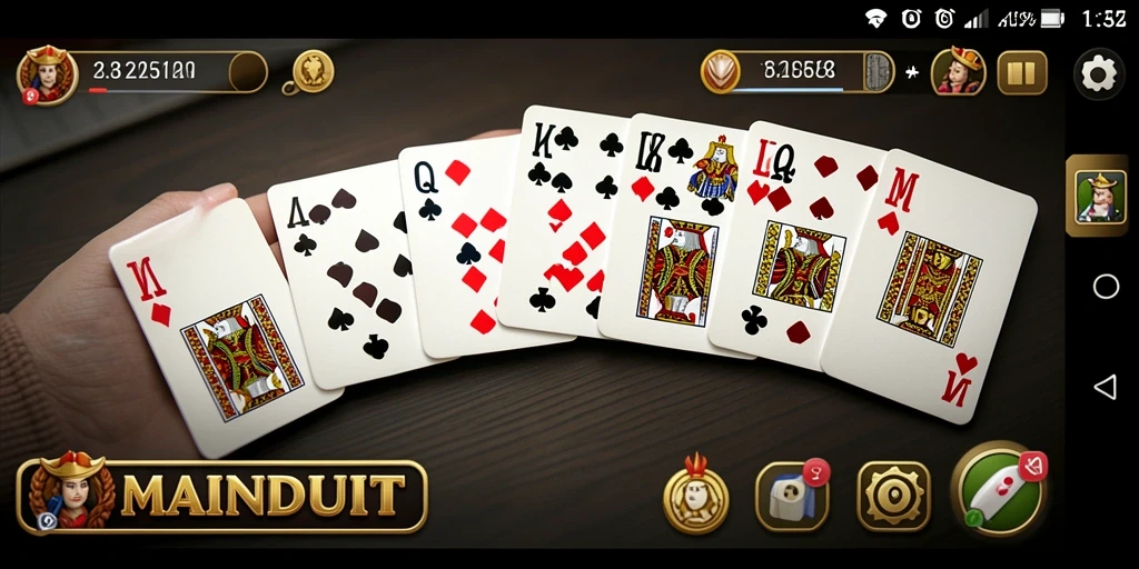 Tampilan gameplay dominan yang menarik di MAINDUIT.