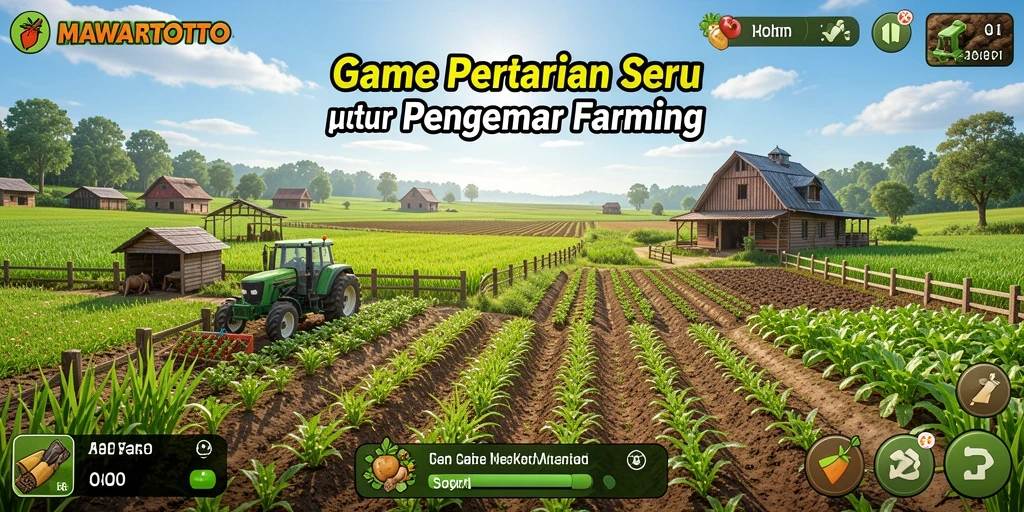 Tangkapan layar gameplay MAWARTOTO yang menampilkan aktivitas bertani.