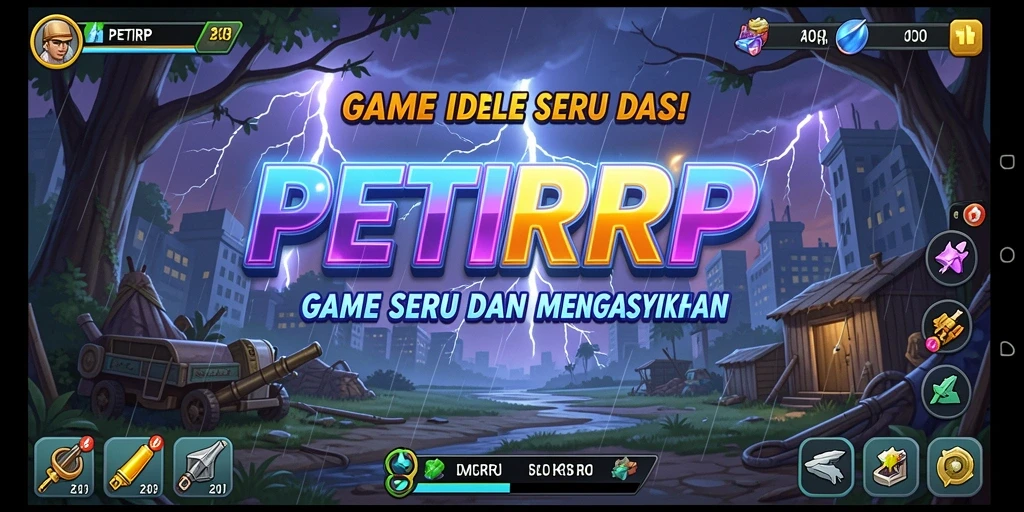 Screenshot utama menunjukkan gameplay santai dan seru PETIRRP.
