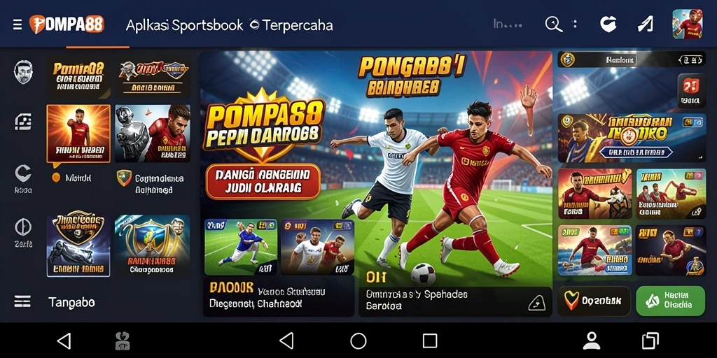 Tampilan antarmuka POMPA88 yang menarik dan interaktif saat taruhan olahraga.