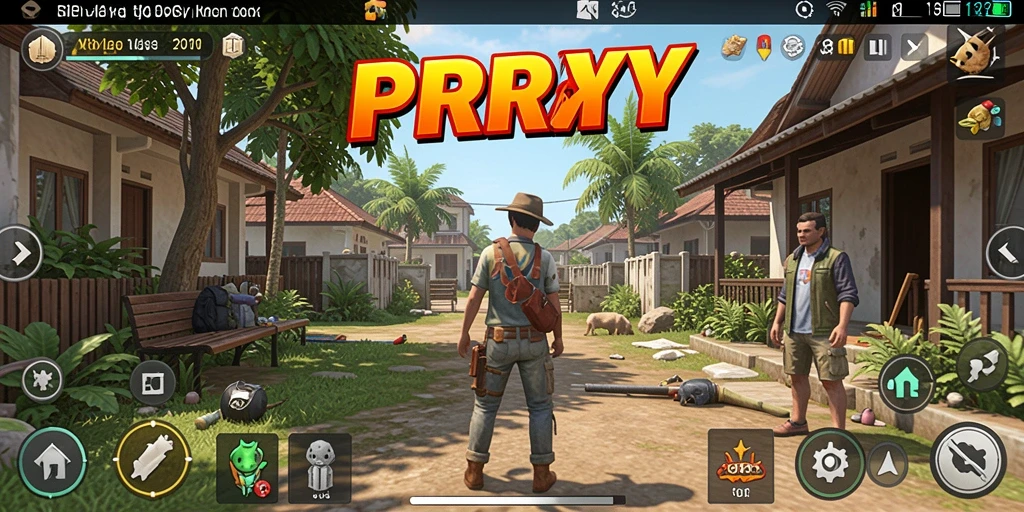 Screenshot utama PPRRYY menampilkan karakter dalam simulasi kehidupan yang menarik.