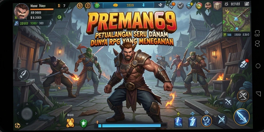 Screenshot menampilkan aksi seru di dalam permainan RPG PREMAN69.