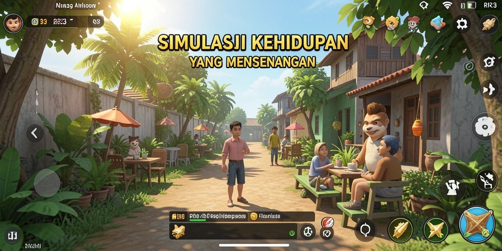 Tampilan gameplay dinamis dalam RR33 dengan karakter yang berinteraksi.