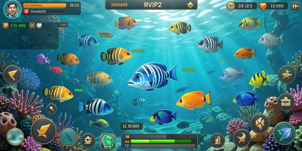 Tangkapan ikan yang memukau dalam game RVIP2.