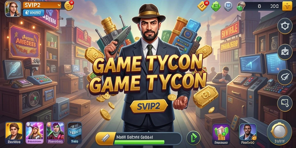 Screenshot SVIP2 menampilkan pengalaman seru dalam membangun bisnis Tycoon.